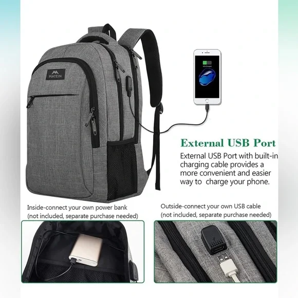 Business Slim Durable Laptops Multifunctional Travel Backpack Notebook Commute